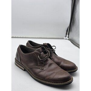 Original Penguin Waylon Shoes Mens Size 14 Brown Leather Casual Damaged Sneakers